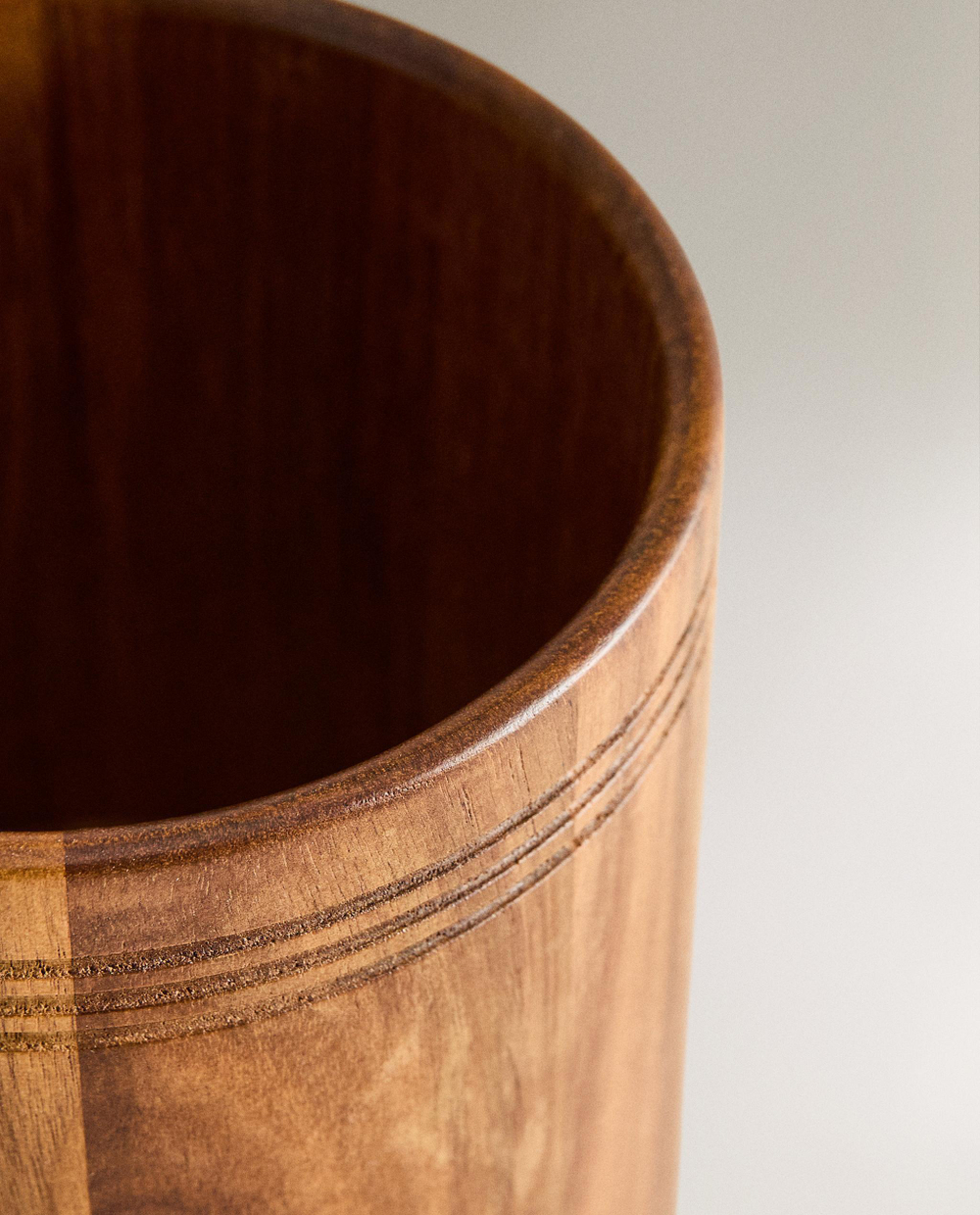Zara Home банка для продуктов из дерева, цвет коричневый, 15 см