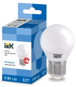 Лампа светодиодная ECO G45 шар 5Вт 230В 6500К Е27 IEK LLE-G45-5-230-65-E27
