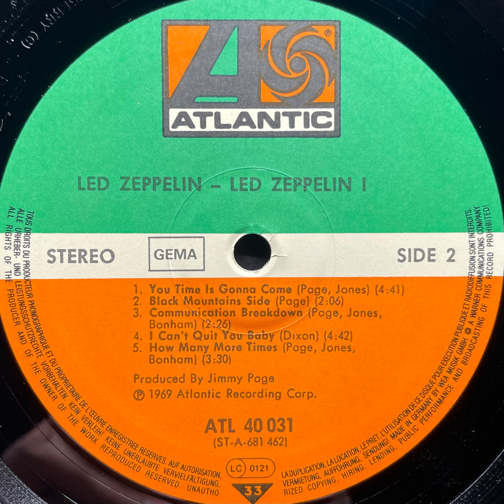 Led Zeppelin ‎– Led Zeppelin I (Германия 1980г.)