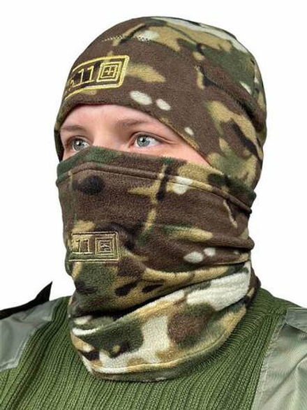 Флисовая шапка и бафф 5.11 мультикам