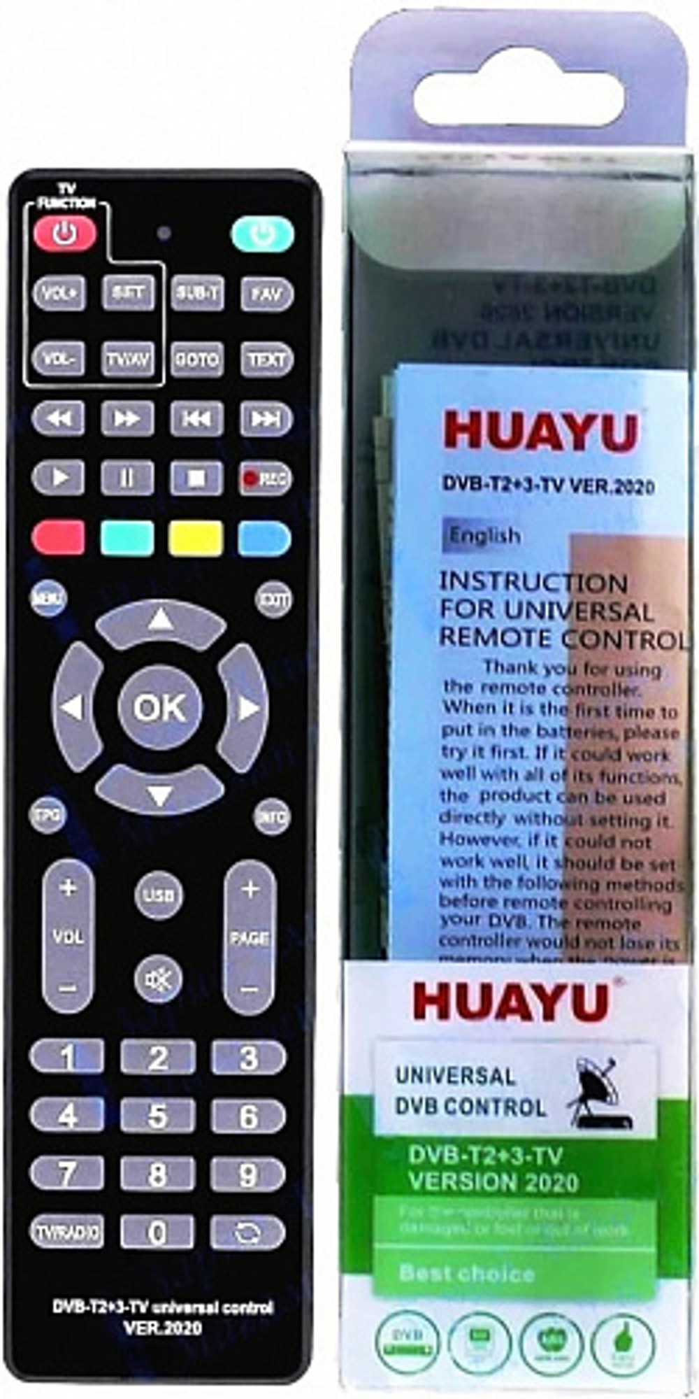 Пульт UNIVERSAL DVB-T2+3+TV