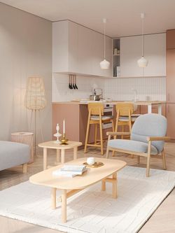 Подсвечник Vivlend, 20 см, бежевый