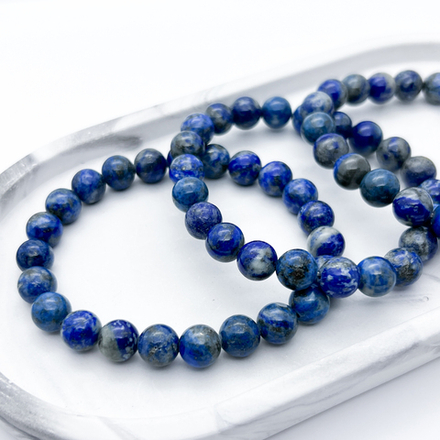 Браслет, лазурит, диаметр бусин около 8 мм, размер 17 см