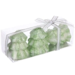 Свечи новогодние «Ёлочка» 13*4,5*4,5 см (набор 3 шт), Зеленый