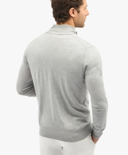 Brooks Brothers Кардиган на молнии из смеси шелка и кашемира, светло-серый