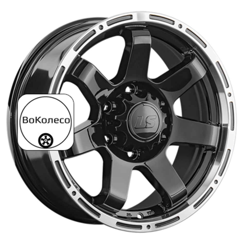 7,5x17/6x139,7 ET25 D106,1 1289 BKL (конус, Колпак+лого) LS