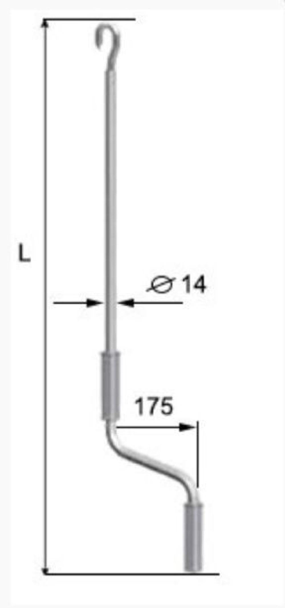 Alutech, Вороток аварийного открывания KP/1500, 1500 мм, 1141301