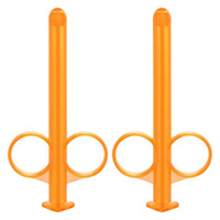 Набор из 2 оранжевых шприцов для введения лубриканта California Exotic Novelties Lube Tube SE-2380-03-2