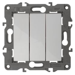 Выключатель ЭРА Elegance 14-1107-01 тройной 10АХ-250В IP20 белый