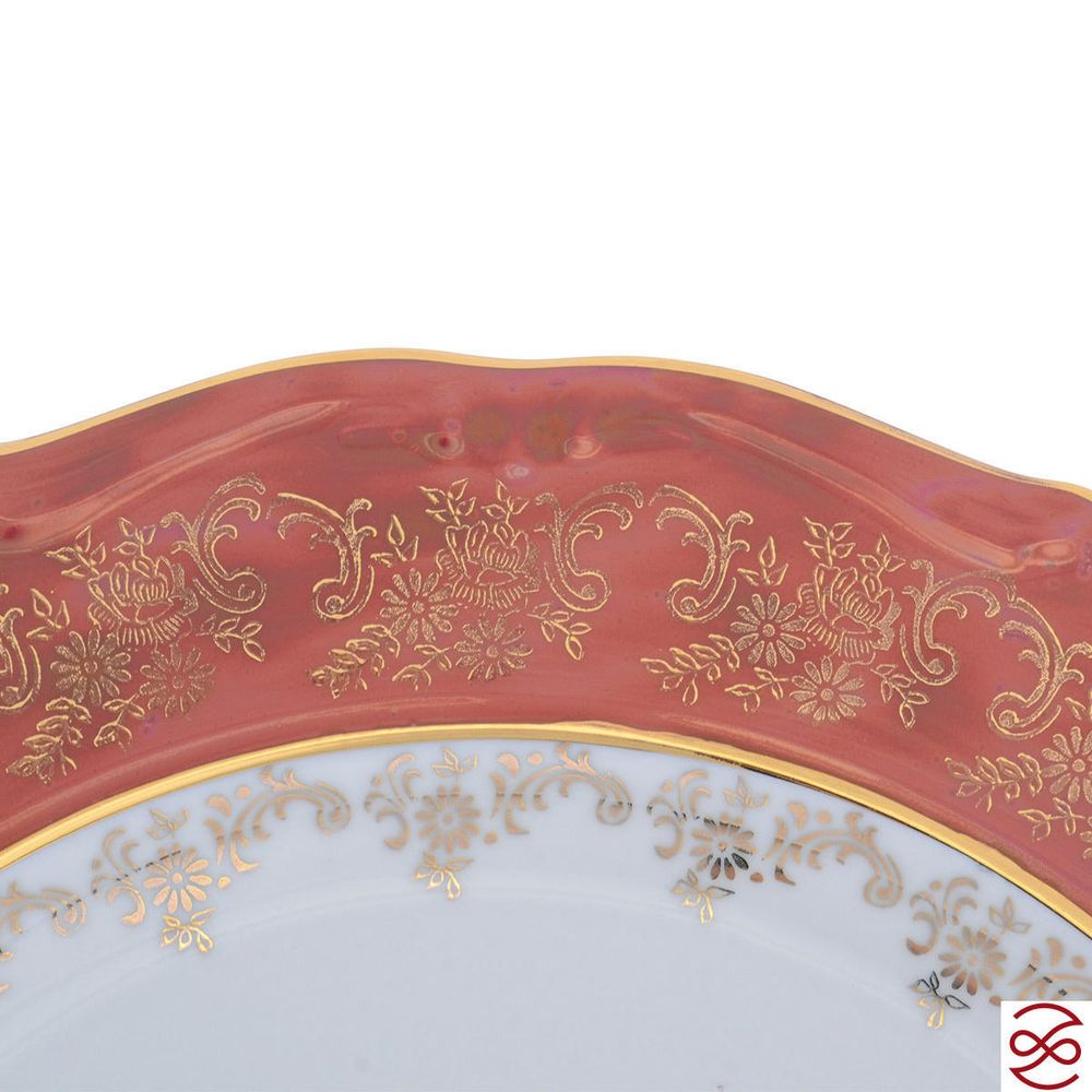 Блюдо круглое Repast Охота красная Мария-тереза 33 см