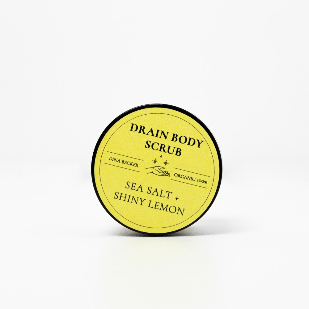 Миниатюра дренажный соляной скраб для тела «Морская соль + сияющий лимон»