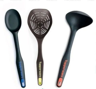 Набор: ложка "Каждый день", шумовка, половник, Tupperware
