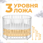 Кроватка-трансформер с маятником Sweet Baby Delizia V2 9 в 1 белый
