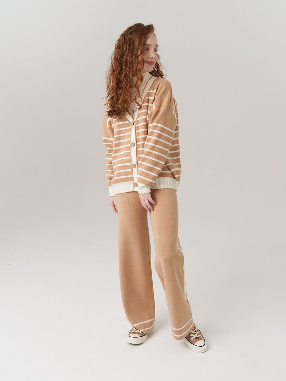 Кардиган для девочки в школу AT1010 сахара