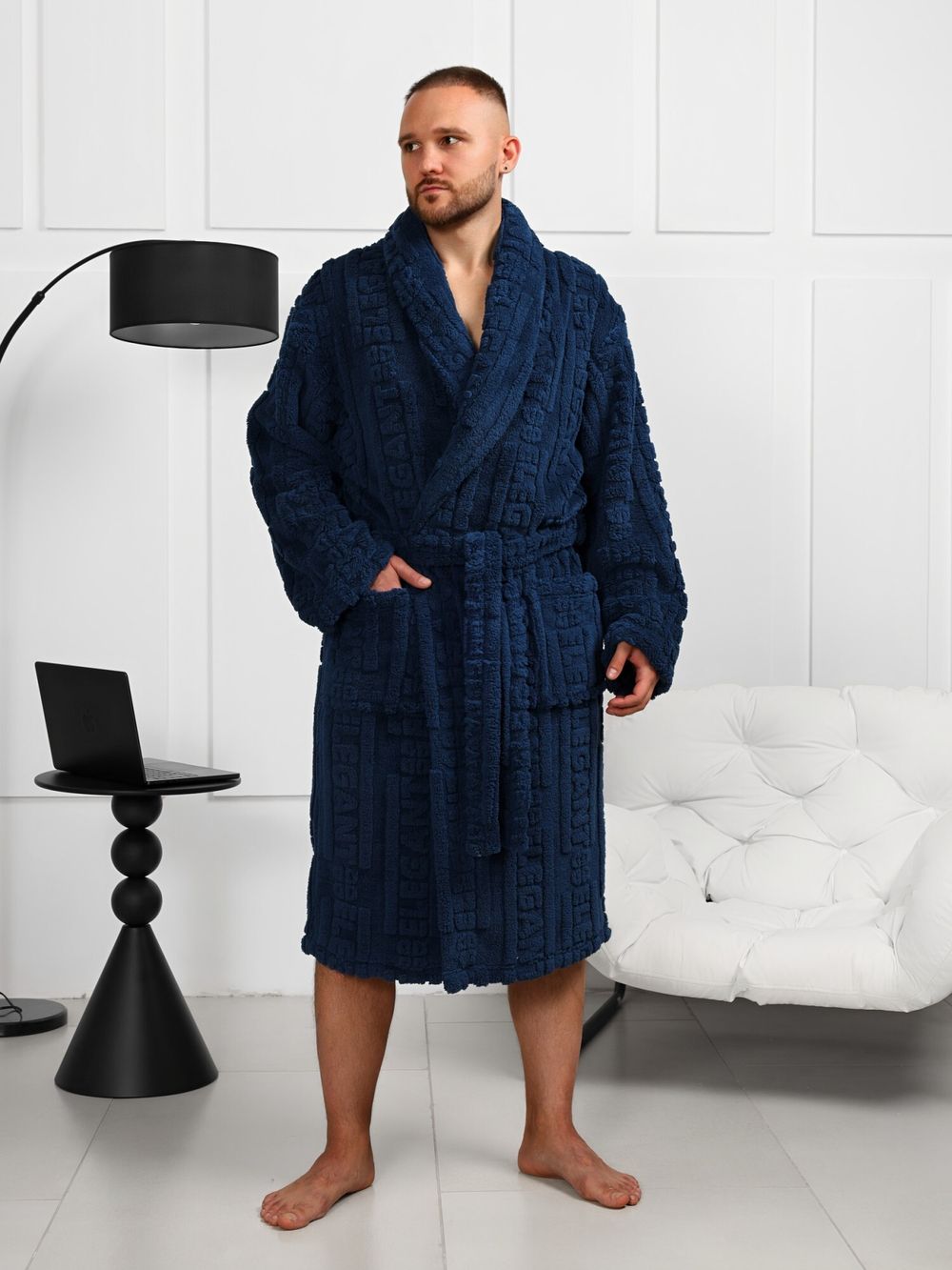 Халат мужской Идеал-3 Виотекс СИНИЙ