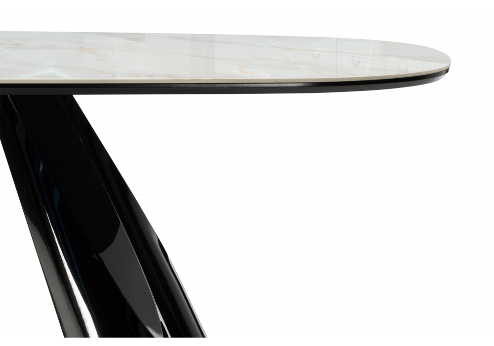 Керамический стол Woodville Танго 200х200х90 белый мрамор carla larkin, белый, ножки черные