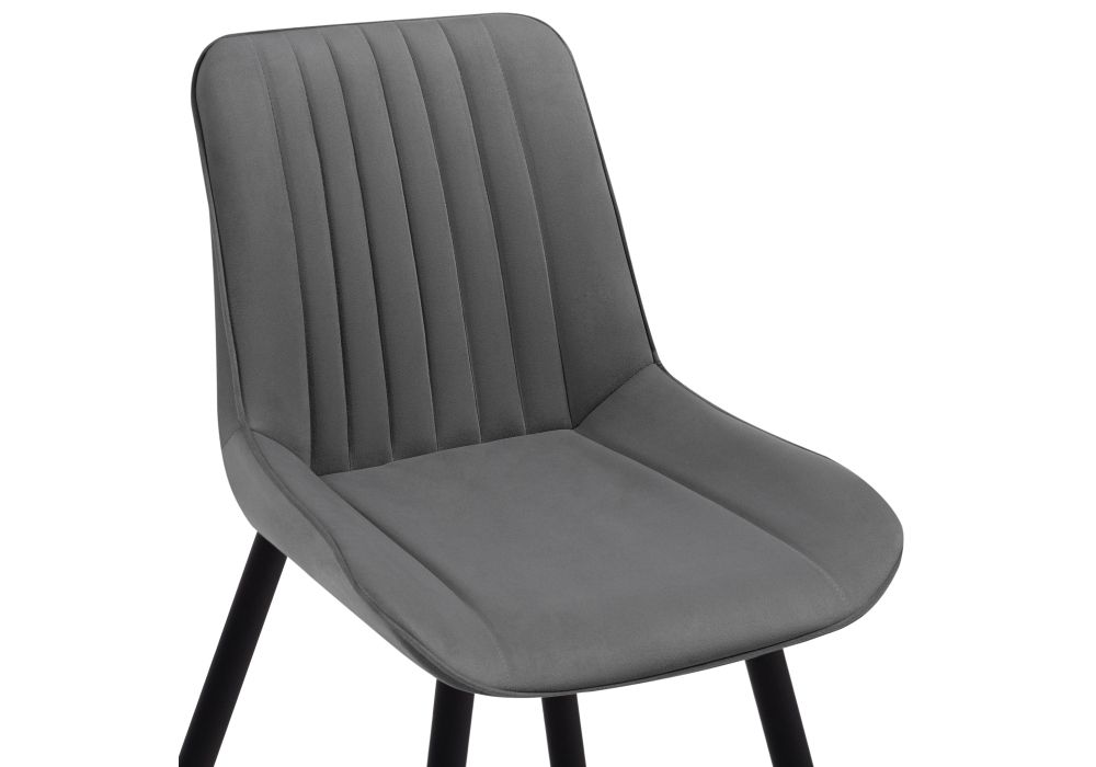 Стул на металлокаркасе Седа темно-серый / черный