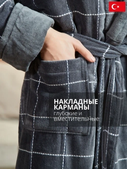 Махровый мужской халат