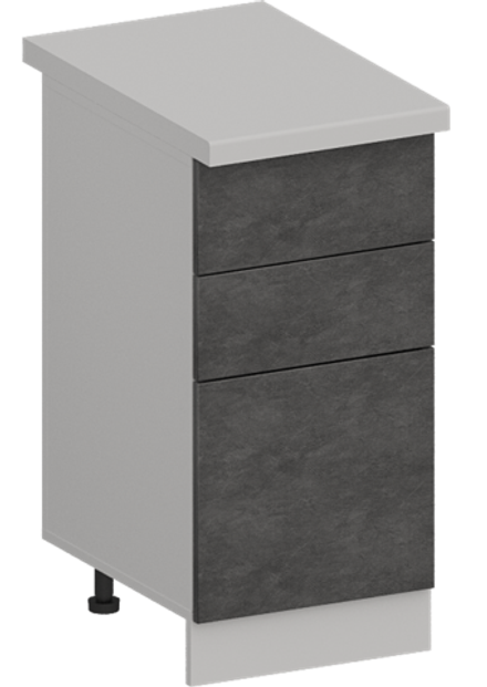 Кухня Модуль ШН3Я 400 Белый / Бетон