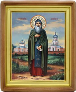 Антоний Леохновский, Новгородский преподобный игумен. Икона на холсте.