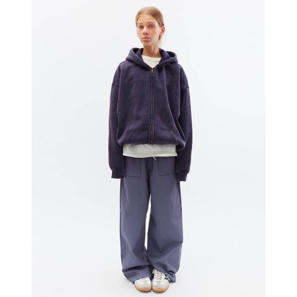 Худи вареный Zip Слива ретро-синий - фото 5