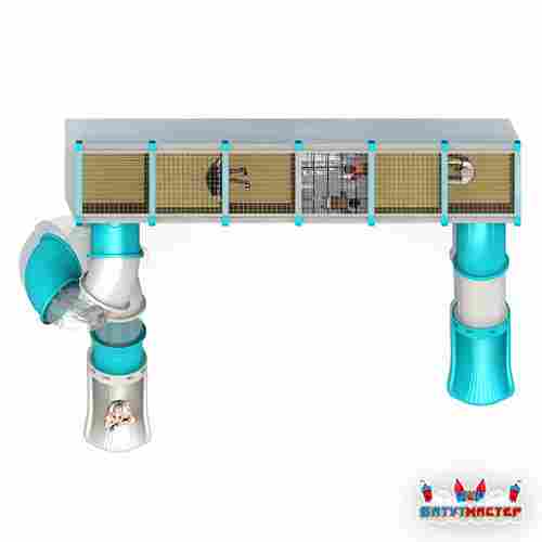 Плоский детский лабиринт «Радужная Улитка», 8,1×4,8×4,8 м