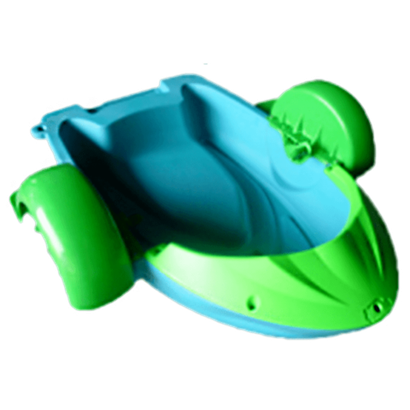 Механическая бамперная лодка "Катамаран" 93*85*20 см, цвет голубой с зеленым