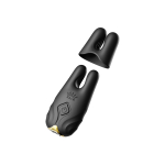 Черные виброзажимы на соски Nave (Цвет: черный)