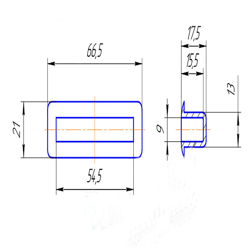 Латодержатель врезной 53 мм