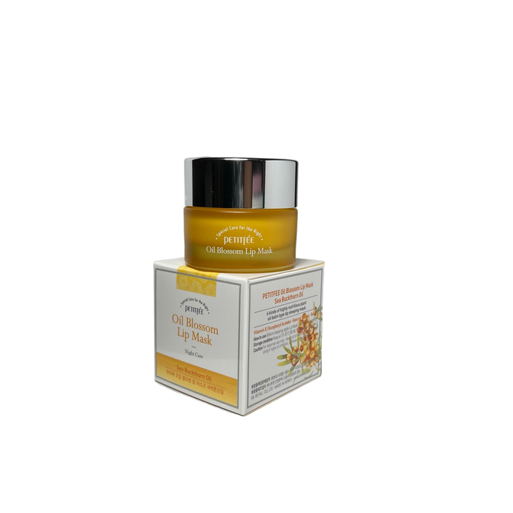 Маска для губ Petitfee Oil Blossom ночная с облепиховым маслом Sea Buckthorn Oil Lip Mask 15 г