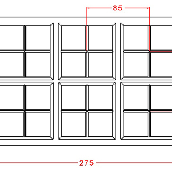 935-у | Форма для шоколадных изделий (275*175 мм)