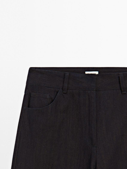 Massimo Dutti Джинсы широкого кроя, коричневый