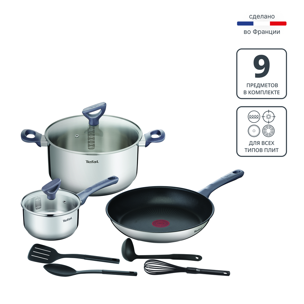 Набор посуды Tefal Daily Cook 9 предметов G713S974