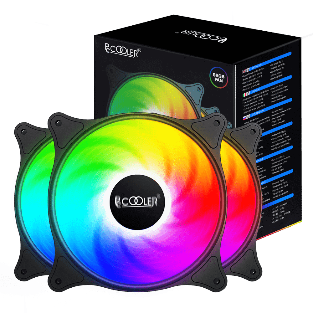Вентилятор для корпуса PCCooler FX 120 ARGB BK 3 IN 1 3x(120x120x25mm) 1000-2000RPM 52,79CFM Black