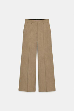 ZARA БРЮКИ ИЗ ШЕРСТИ СО СТРЕЛКАМИ — ZW COLLECTION, БЕЖЕВЫЙ