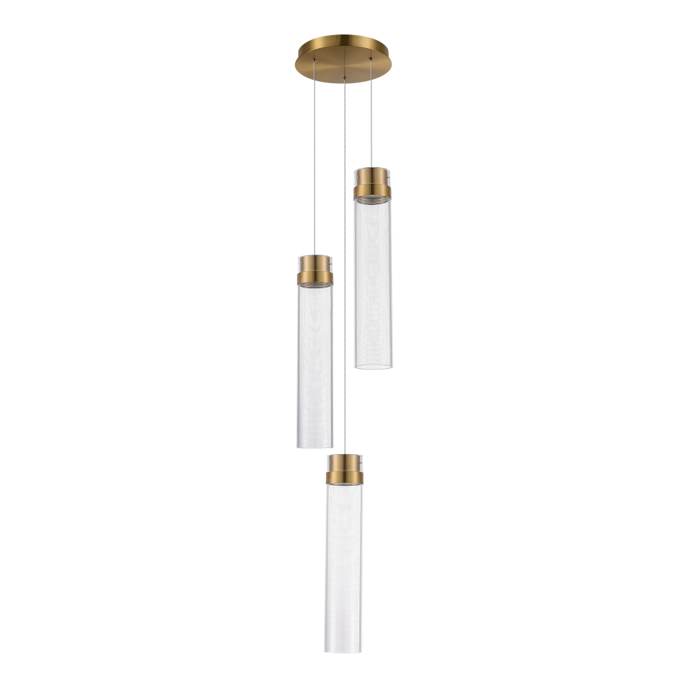 Светильник светодиодный, латунь, прозрачный, CHAMPAGNE, LED, 12