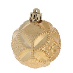 GAEM Набор из 6шт Украшение новогоднее Шар "Золотистый жемчуг", D6 см, L12 W6 H17,5 см