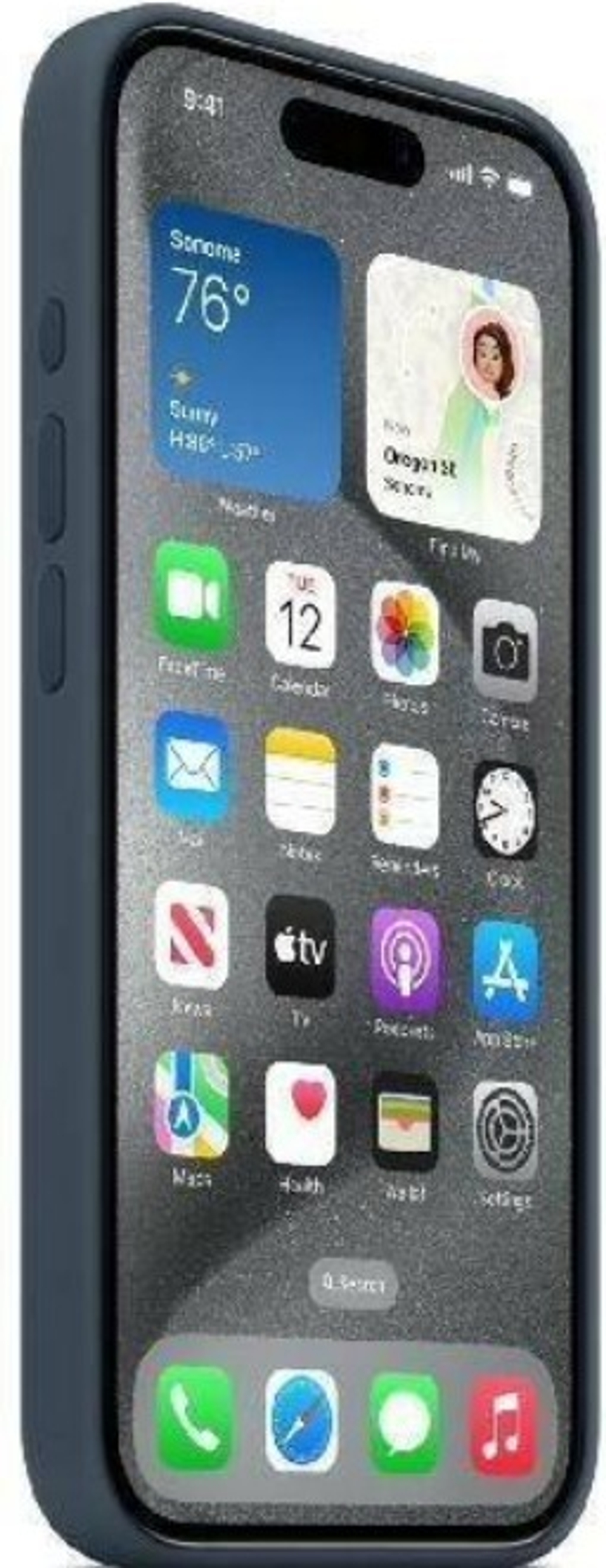 Накладка IPhone 15 Pro with MagSafe storm blue