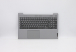 Верхняя панель с клавиатурой (топкейс) для ноутбука Lenovo 5-15IIL05 / ARE / ITL / ALC с подсветкой, серая , раскладка - русская (5CB0X56101)