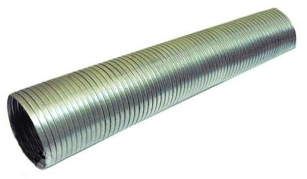 Металлорукав (гофра) 1м D - 130 мм (вн. 129 - нар.133) вальцованный