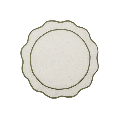 Салфетка под приборы Anemone 38 см | оливковый