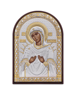 Семистрельная БМ, икона арочная, пластик коричневый 80х115