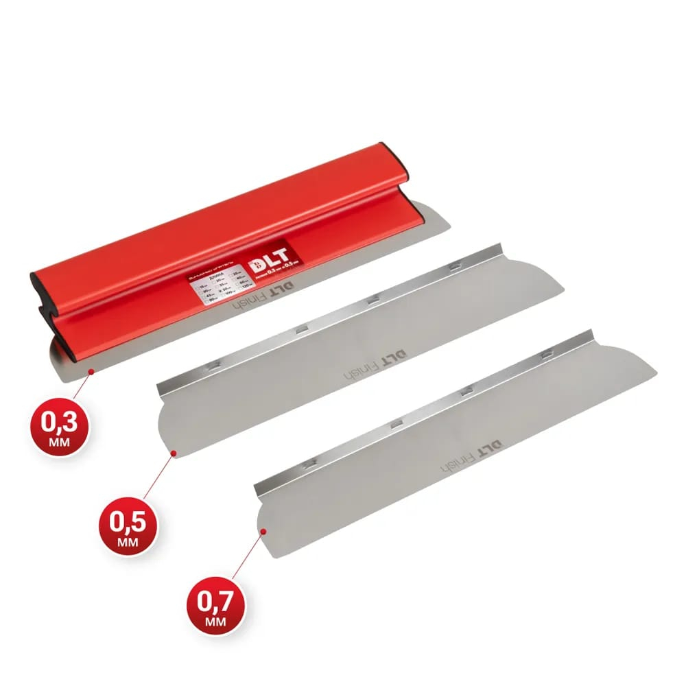 Малярный шпатель DLT Finish версия PRO, h-образный, 500мм (лезвия 0,3+0,5+0,7мм) 1663