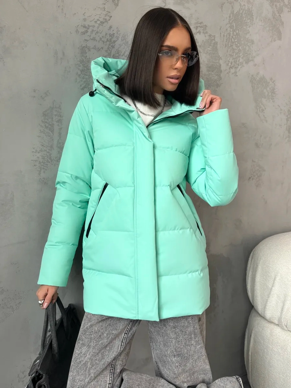 Куртка весенняя удлиненная с капюшоном