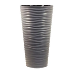 Кашпо ДЮНА D340мм H 630ммл со вставкой Серый 0,63х0,34х0,34м