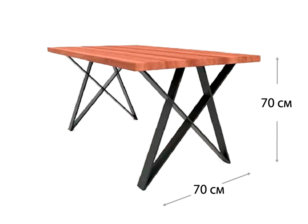 Подстолье №41, звезда, 70х70см, черное, п.т. 4х2см