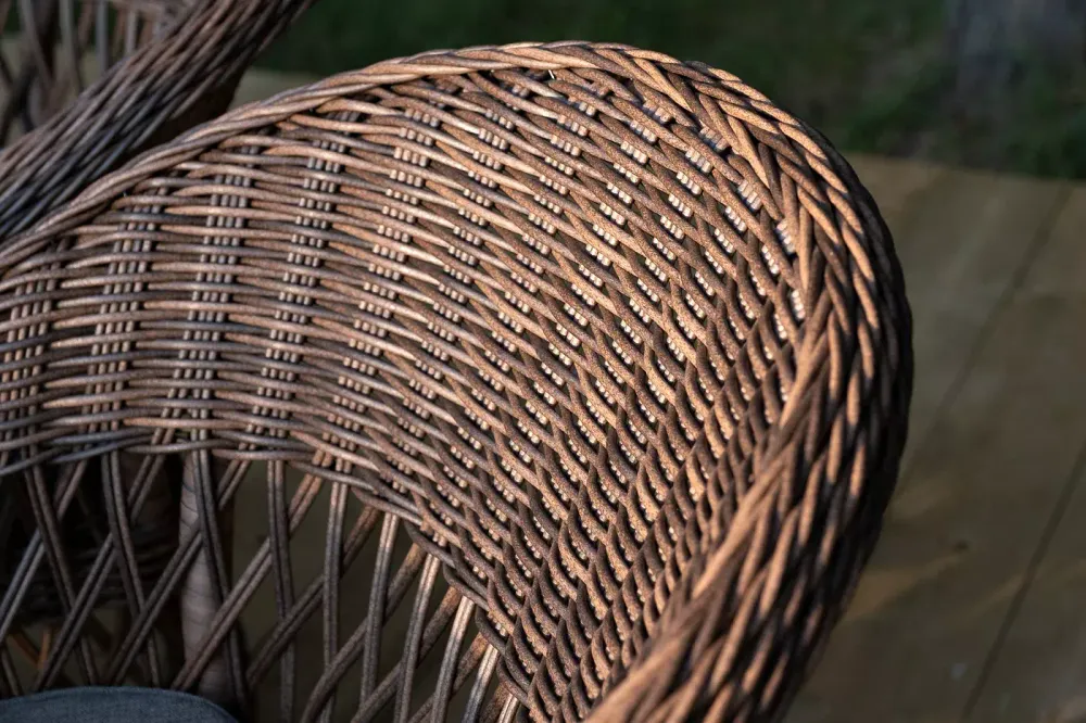 "Дольче" обеденная группа из искусственного ротанга, цвет коричневый