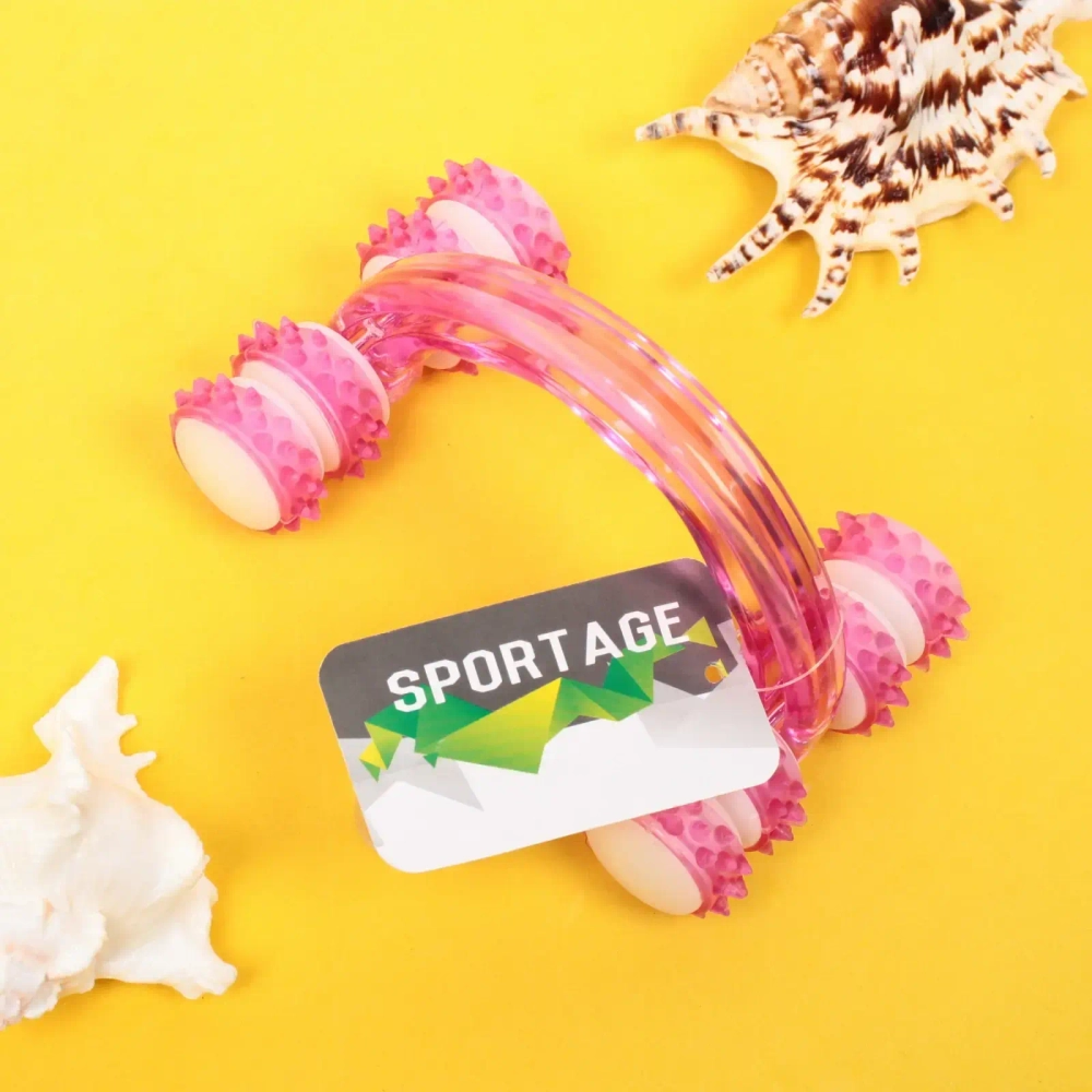 Массажер для тела роликовый «Дуга - Indigo» 13*9*7 см, розовый