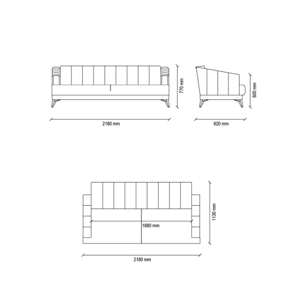 Диван кровать трехместный ENZA HOME SONA EH53261