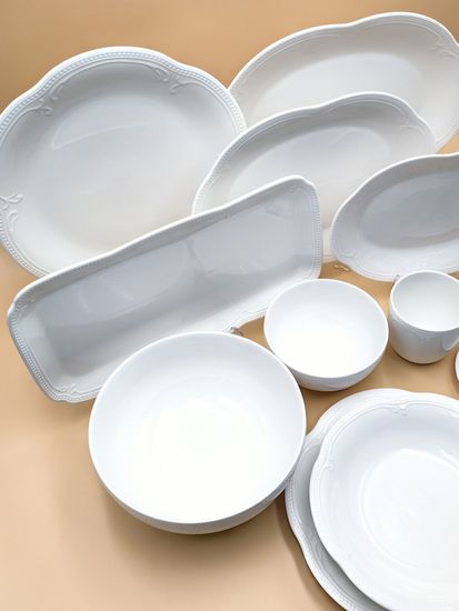 Блюдо овальное 25,5х17,5 см. набор 4 шт. "White Ornaments"